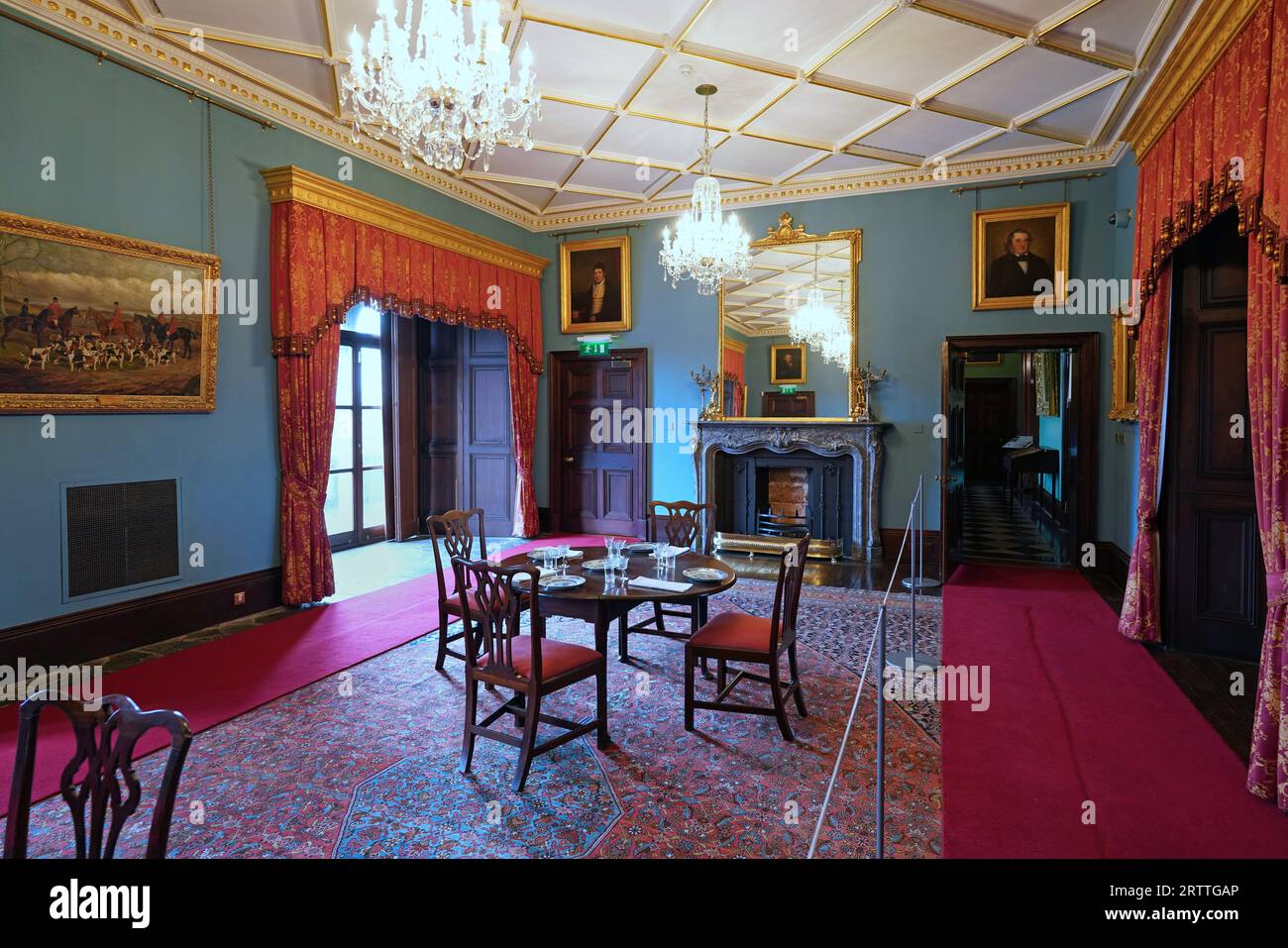 Salle à manger ornée, Kilkenny Castle Banque D'Images