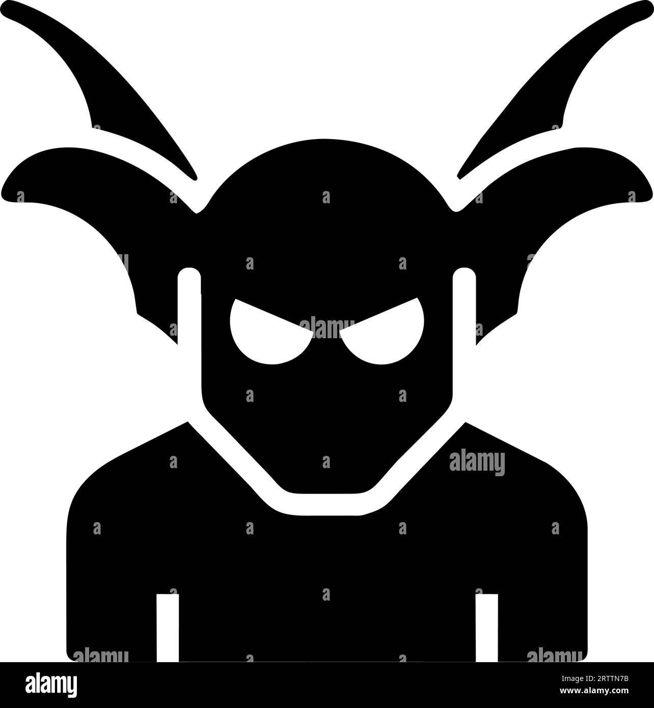 silhouette de personnage de démon Illustration de Vecteur