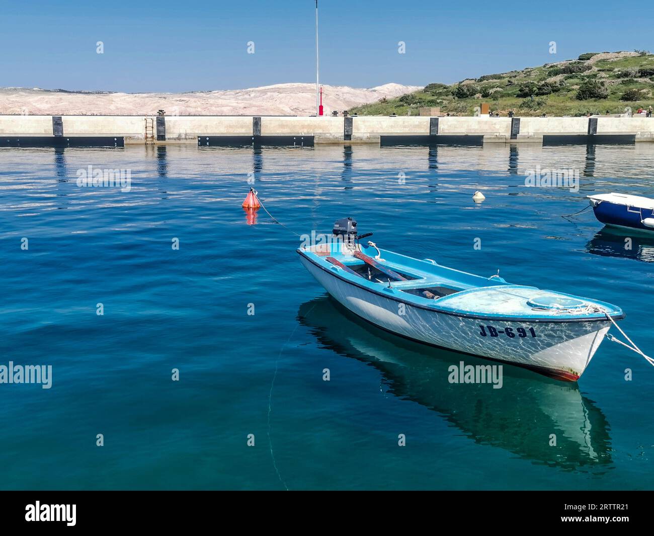 Les bateaux-taxis en Croatie sont des bateaux blancs de transport d'eau Banque D'Images