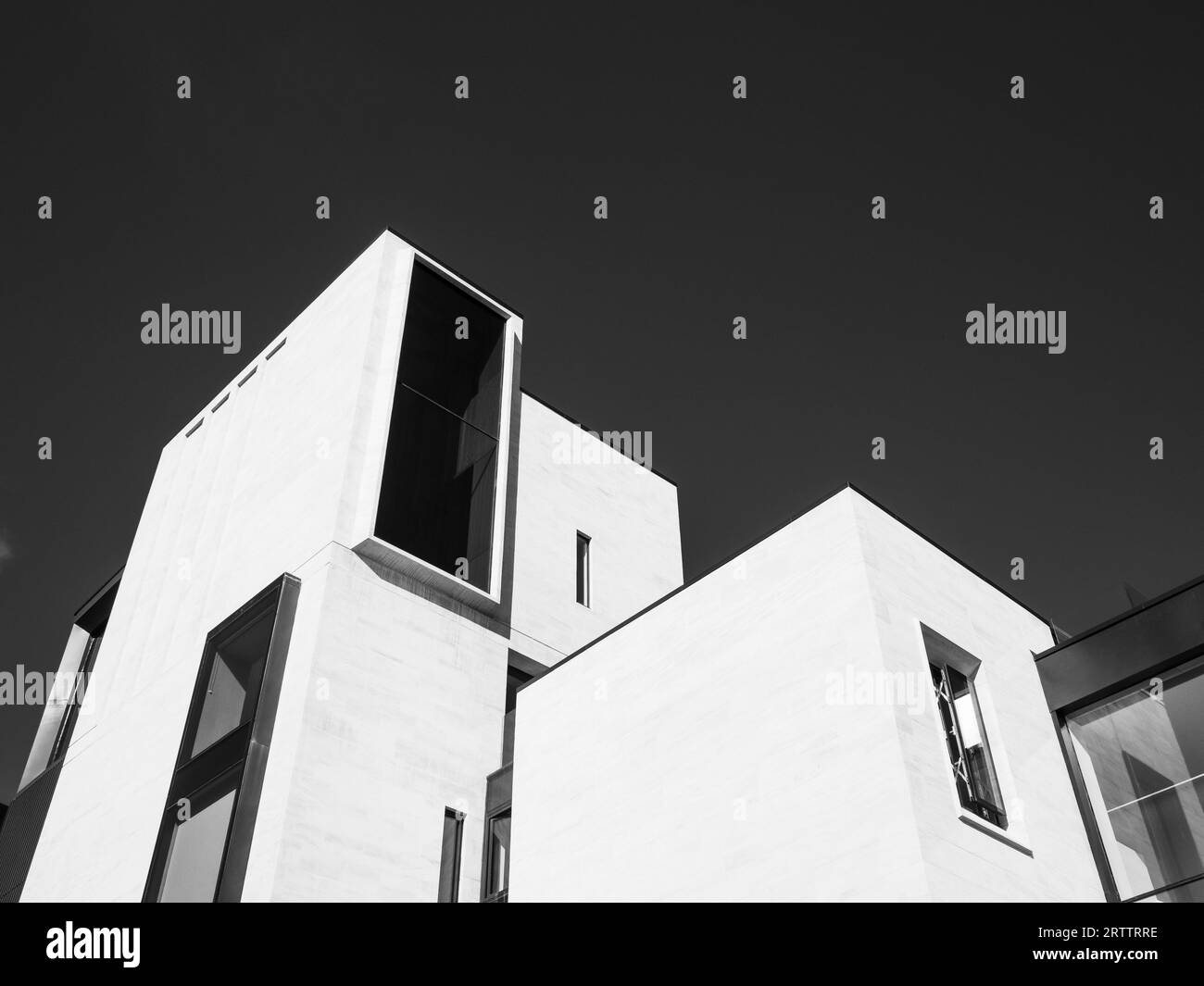 B&W, Cheng Yu Tung Building, Jesus College, New Development, Oxford, Oxfordshire, Angleterre, Royaume-Uni, GB. Banque D'Images