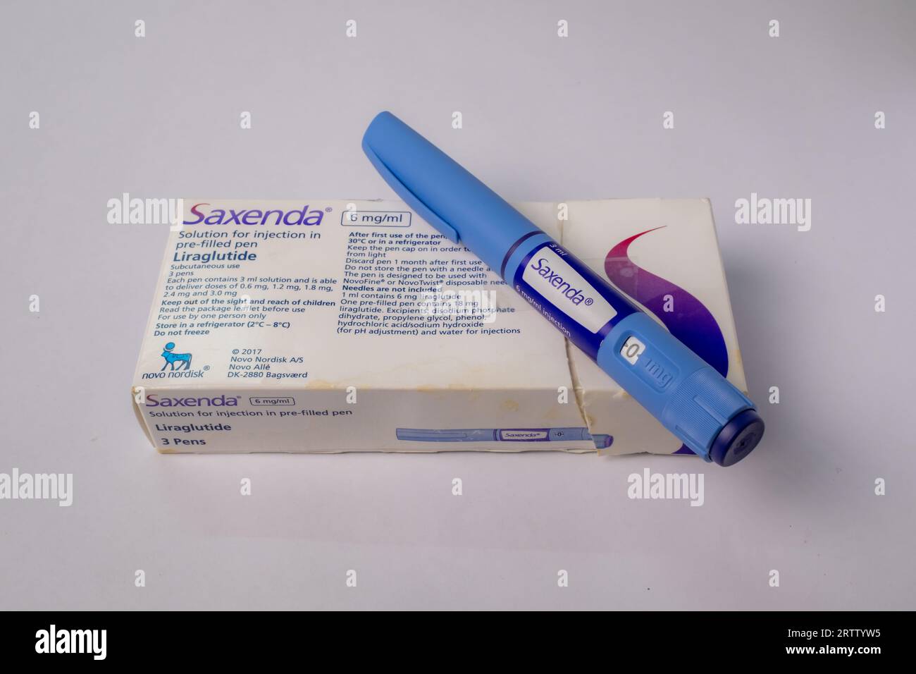 photo de l'injection de perte de poids stylo saxenda Photo Stock - Alamy