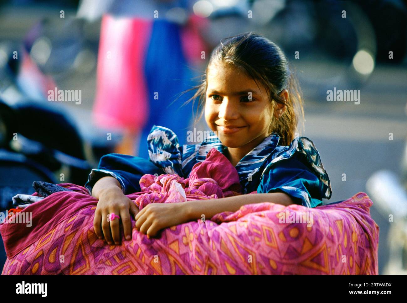 Fille à Jaipur Banque D'Images