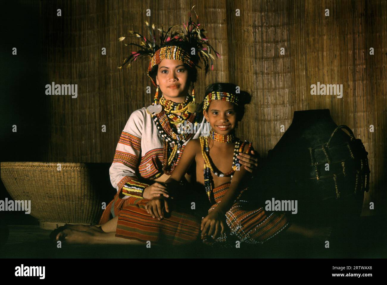 Mère et fille Ibaloi Banque D'Images