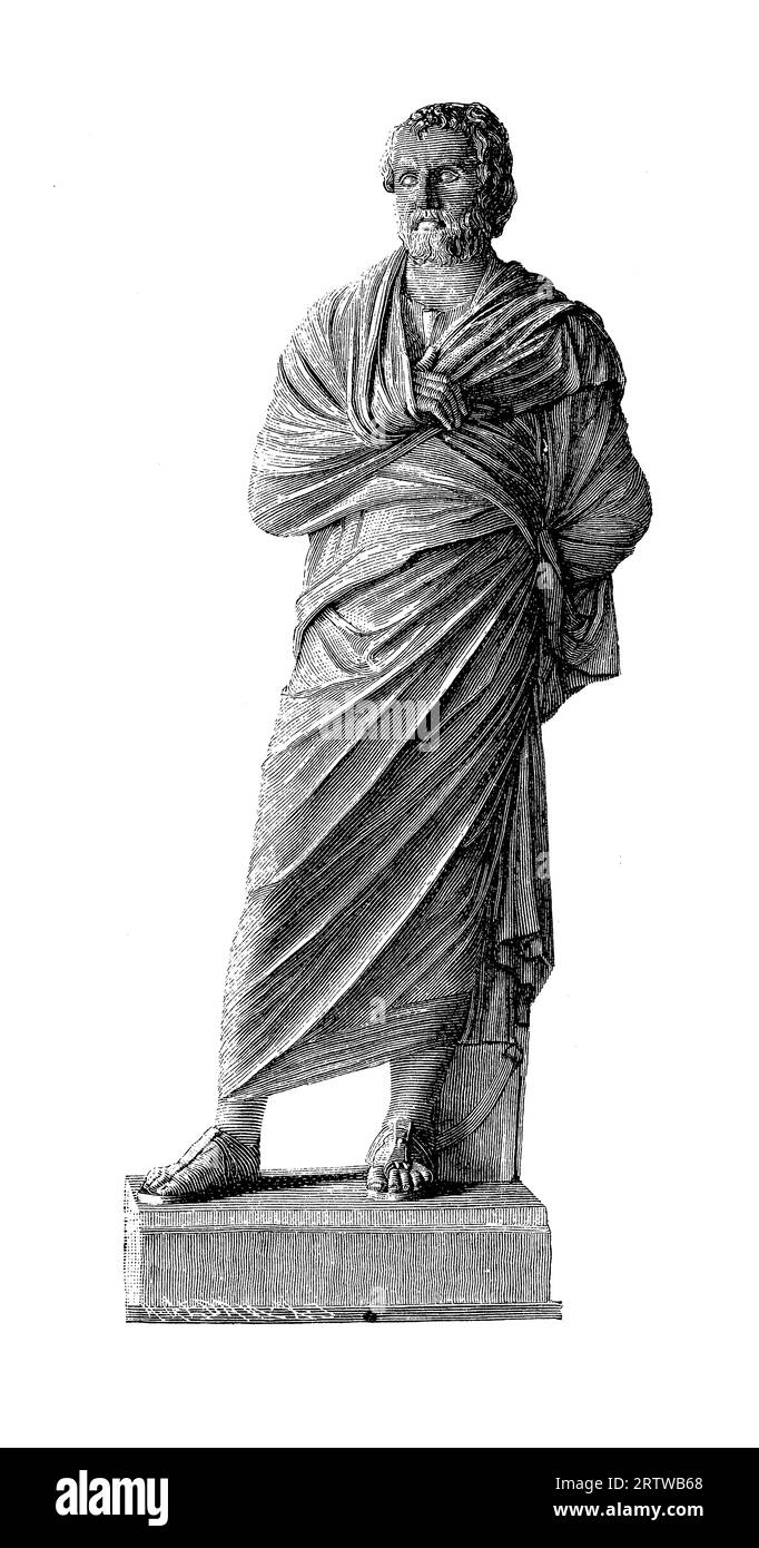 Eschyle (c. 525-456 av. J.-C.) ancien dramaturge grec et l'un des trois grands tragédiens de l'Athènes classique, aux côtés de Sophocle et d'Euripide. Il est souvent appelé le « Père de la tragédie » Banque D'Images