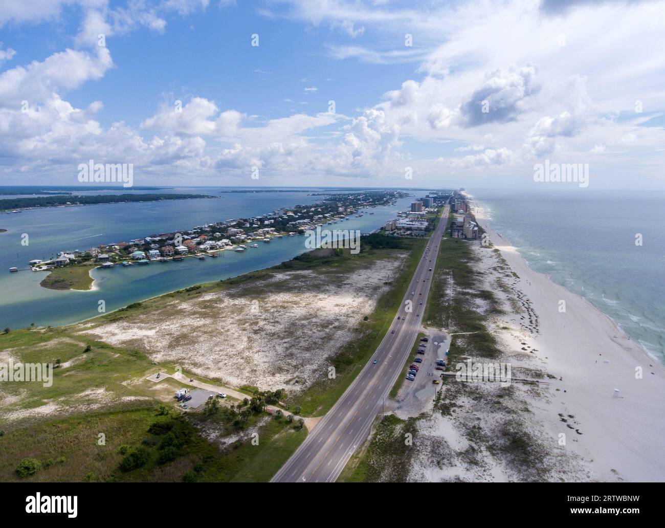 Vue aérienne de Orange Beach, Florida Banque D'Images