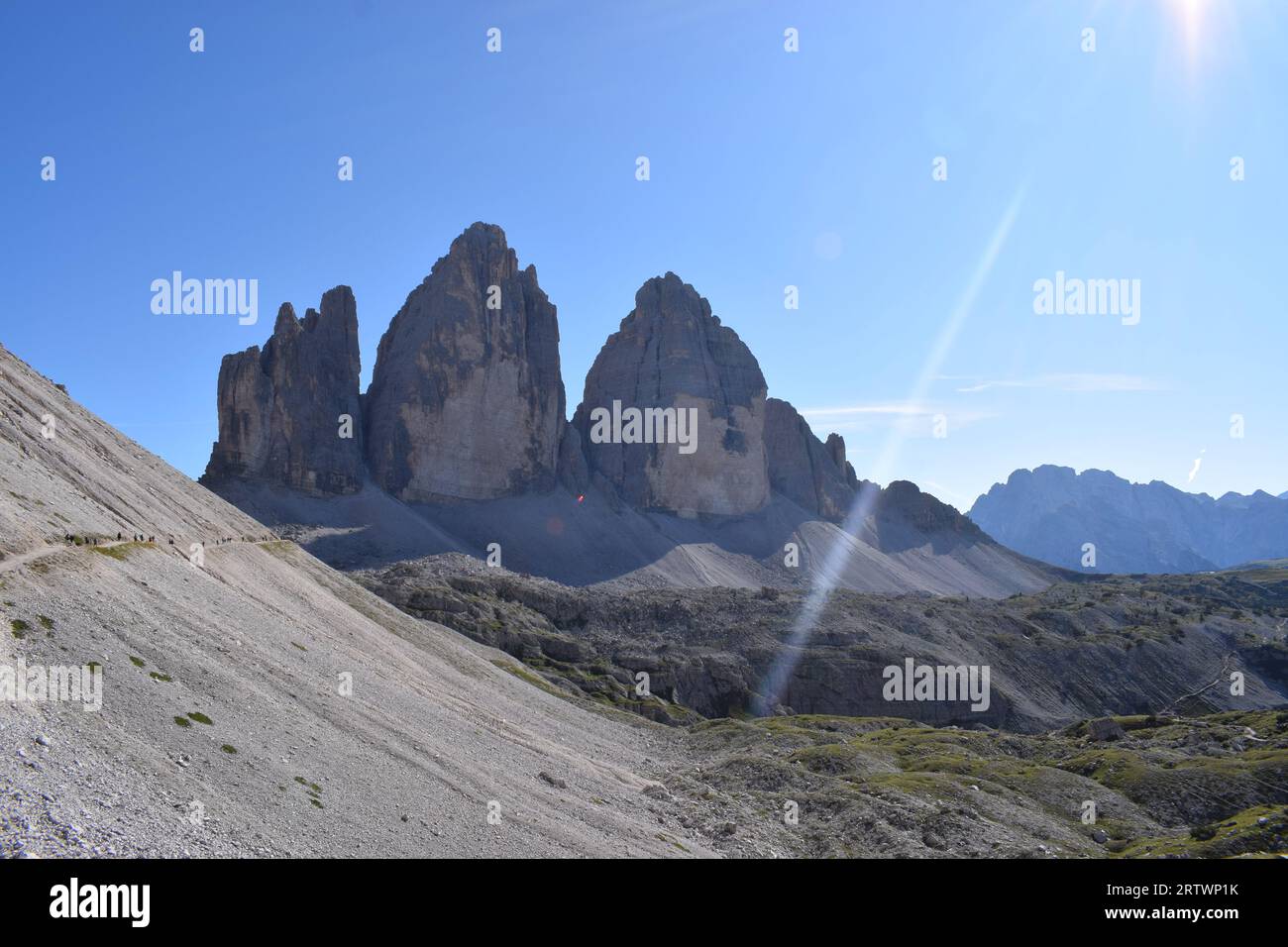 tre cime di lavaredo vue sur la montagne Banque D'Images