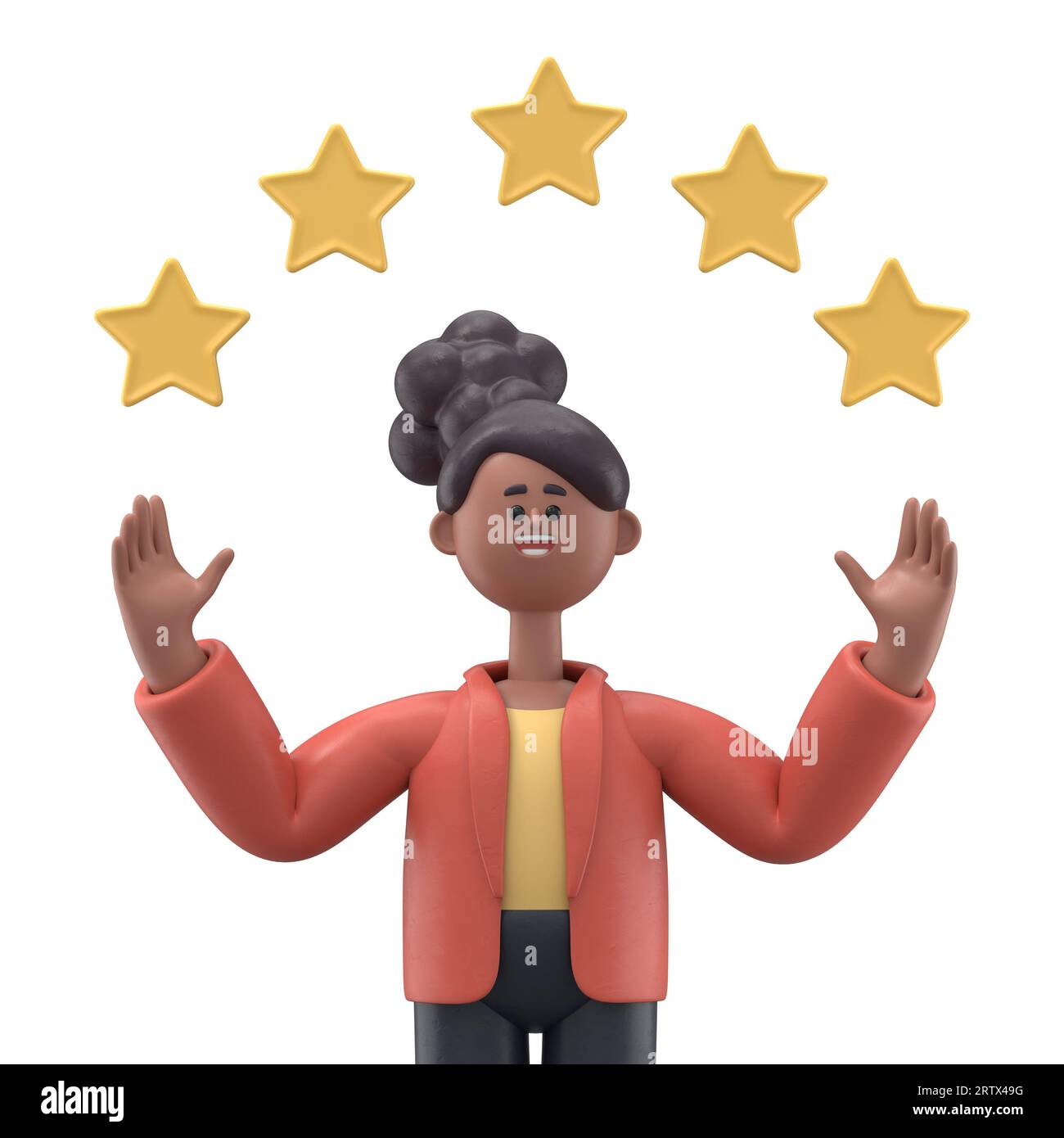 Illustration 3D de personnages de dessins animés concept.People sont dans diverses poses, tenant des outils, et faisant des mouvements. Career material.rendu 3D. Banque D'Images
