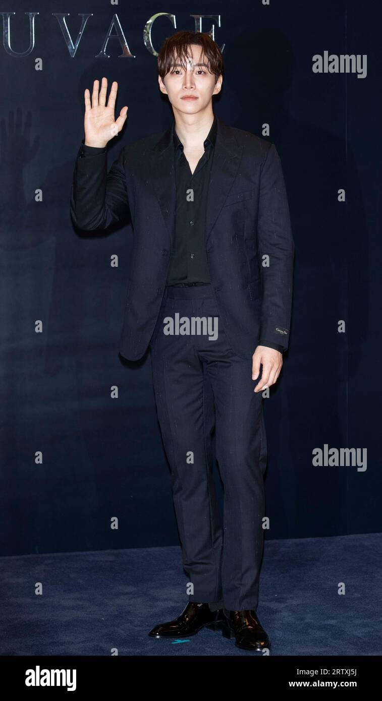 15 septembre 2023 – Séoul, Corée du Sud : l'acteur sud-coréen Lee Jun-ho,  ancien membre du boys band 2PM, assiste à un appel photo pour l'ouverture  du Christian Dior Beauty, Dior sauvage
