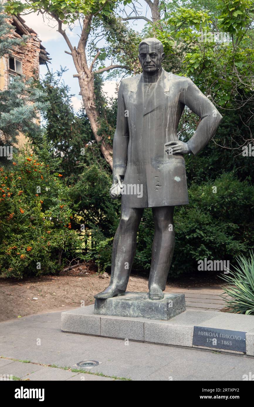 Bulgarie, Veliko Tarnovo, statue de Nikolo Pikolo Banque D'Images