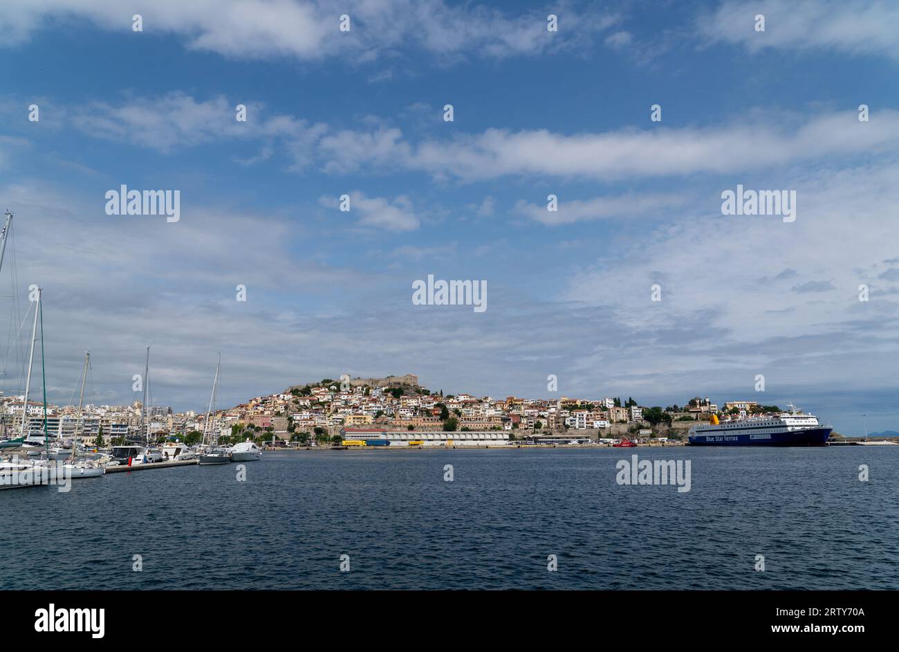 Ville de Kavala située dans le nord de la Grèce Banque D'Images