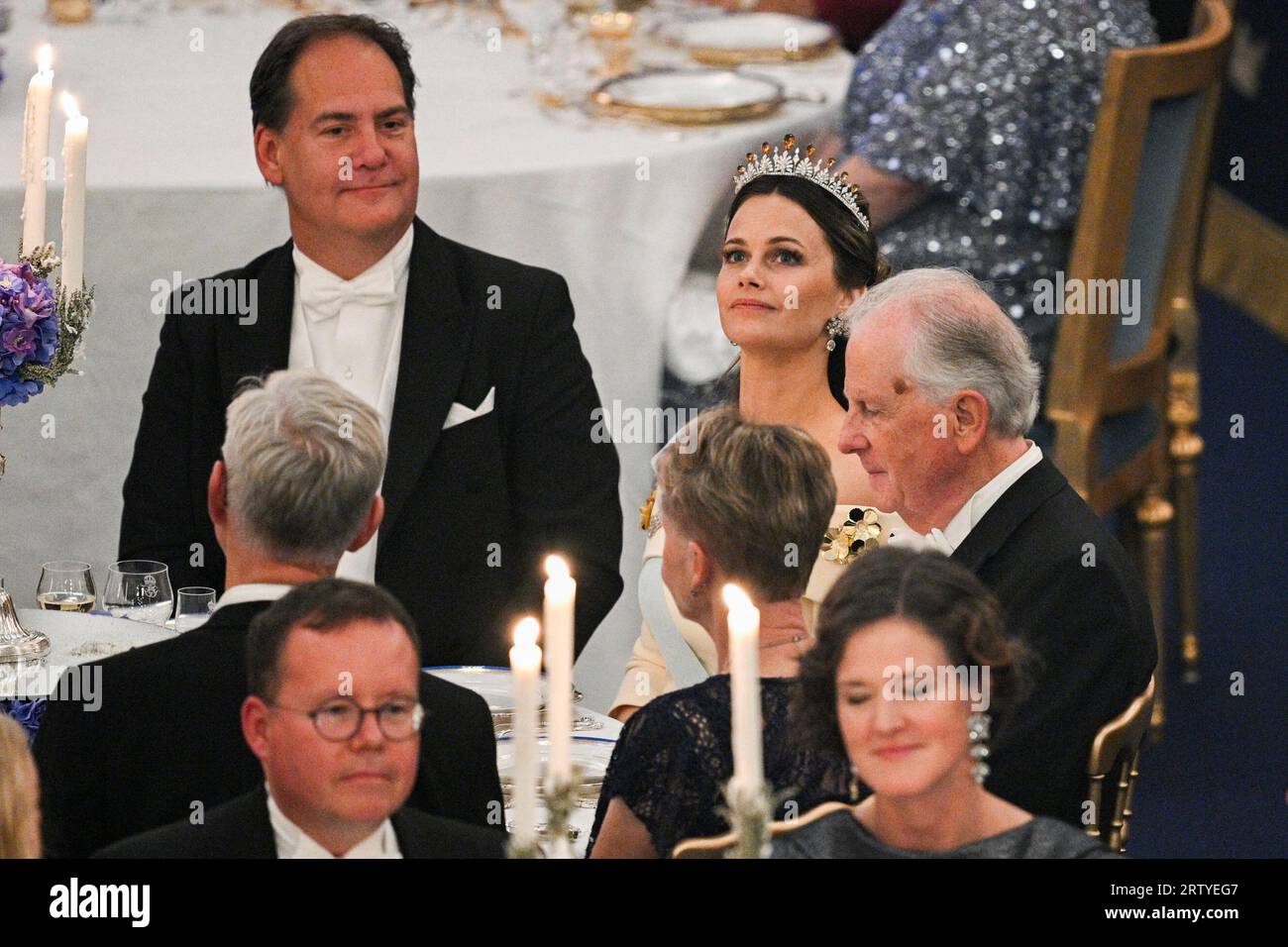 Princesse Sofia pendant le dîner du Jubilé au Palais Royal de Stockholm, Suède, le 15 septembre 2023, à l'occasion du 50e anniversaire de l'accession au trône de SM le Roi.photo : Anders Wiklund/ TT / code 10040 Banque D'Images