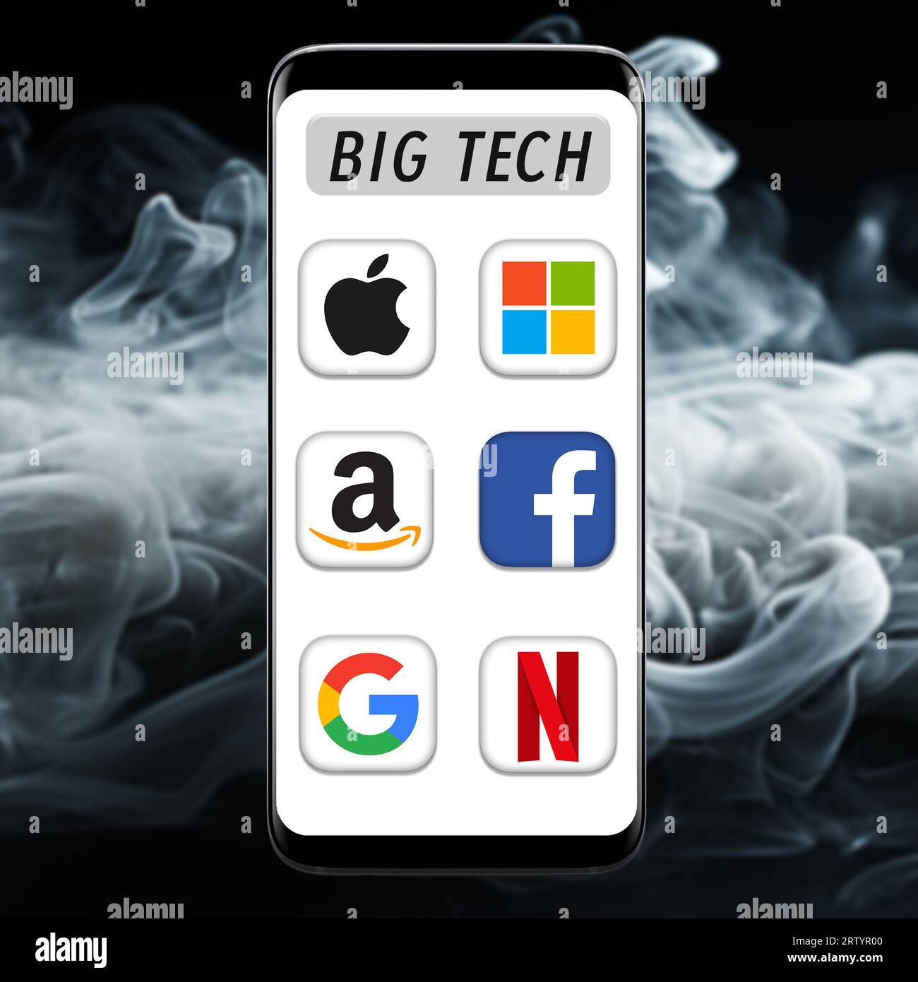 Big Tech - plus grandes entreprises technologiques Banque D'Images