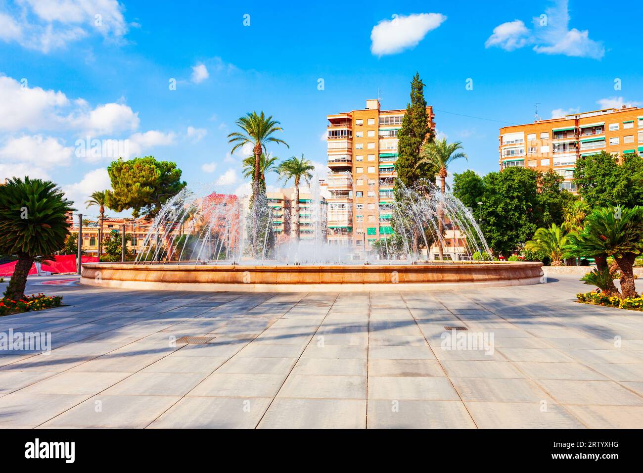 Place circulaire ou Plaza circulaire à Murcia. Murcia est une ville dans le sud-est de l'Espagne. Banque D'Images