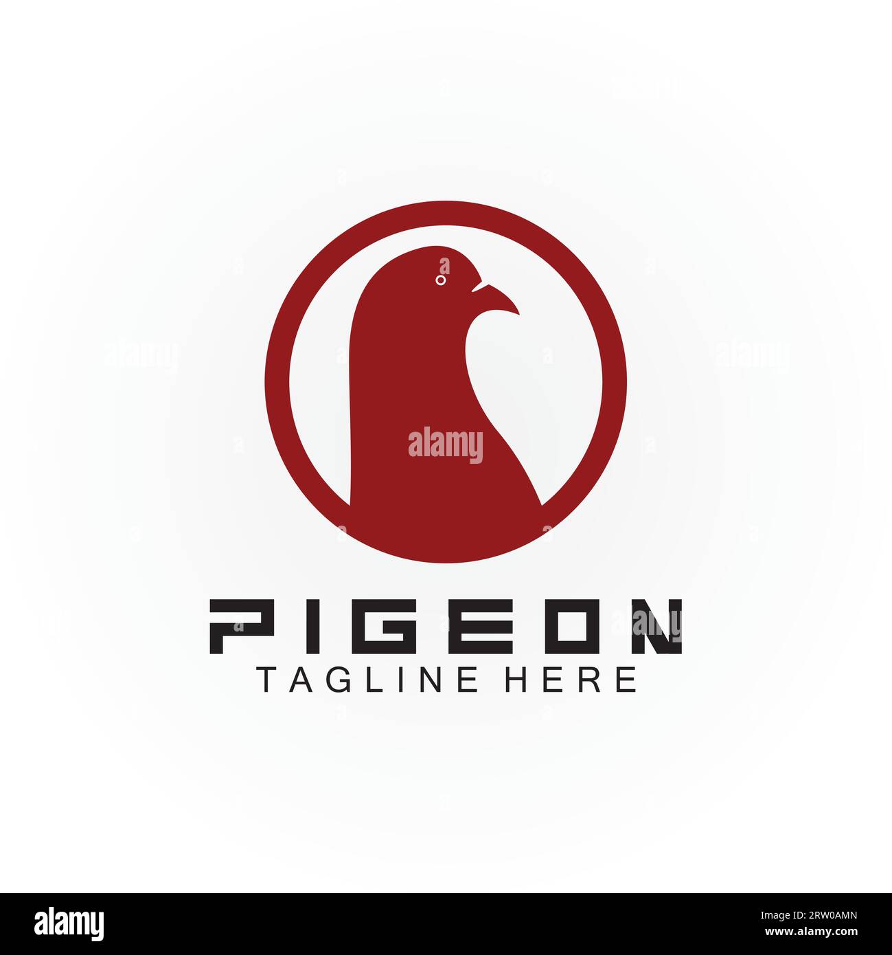 Modèle de conception d'illustration de l'icône vectorielle du logo Pigeon Bird Illustration de Vecteur