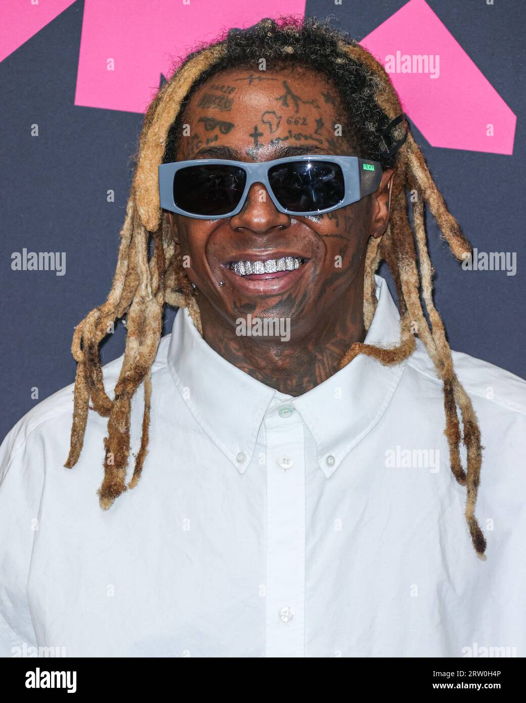 NEWARK, NEW JERSEY, États-Unis - 12 SEPTEMBRE : Lil Wayne pose dans la salle de presse aux MTV Video Music Awards 2023 qui se sont tenus au Prudential Center le 12 septembre 2023 à Newark, New Jersey, États-Unis. (Photo de Xavier Collin/image Press Agency) Banque D'Images