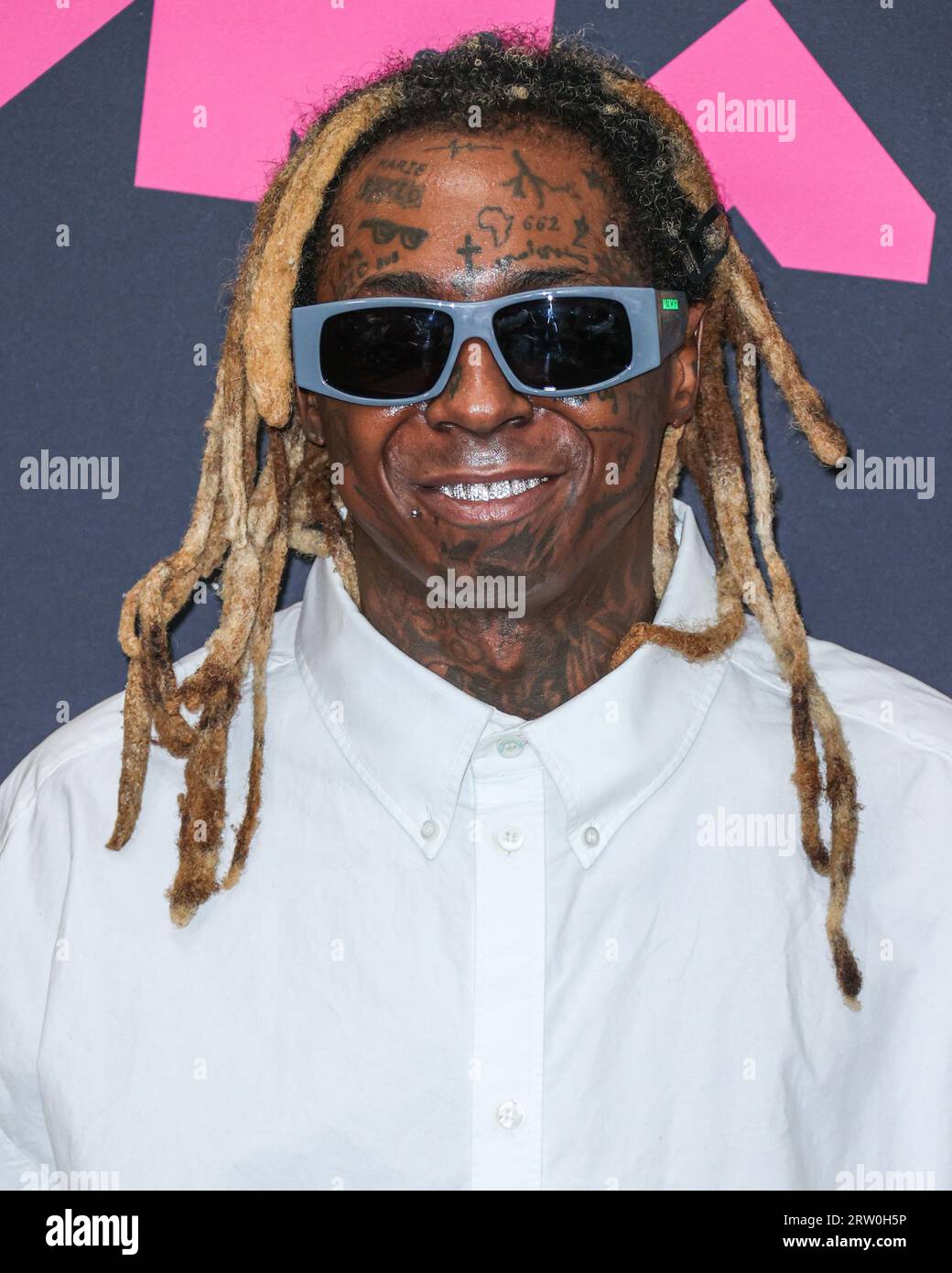 NEWARK, NEW JERSEY, États-Unis - 12 SEPTEMBRE : Lil Wayne pose dans la salle de presse aux MTV Video Music Awards 2023 qui se sont tenus au Prudential Center le 12 septembre 2023 à Newark, New Jersey, États-Unis. (Photo de Xavier Collin/image Press Agency) Banque D'Images