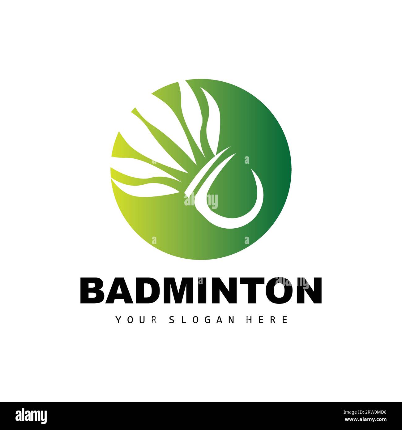 Logo de badminton, conception de branche de sport, Vector Abstract Badminton Players Silhouette Collection Illustration de Vecteur