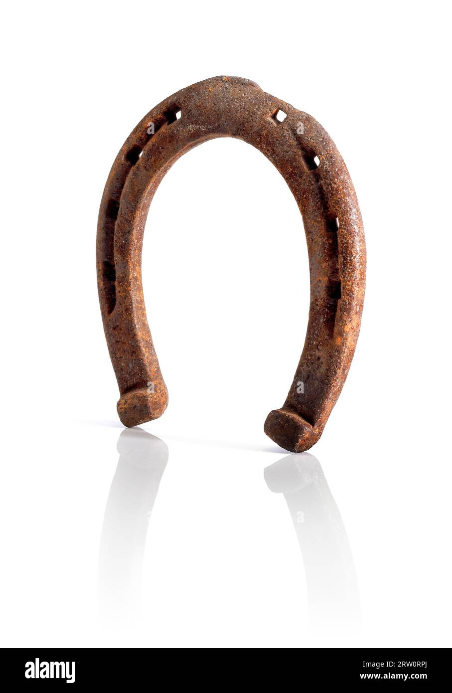 Vieux fer rouillé sur blanc Banque D'Images