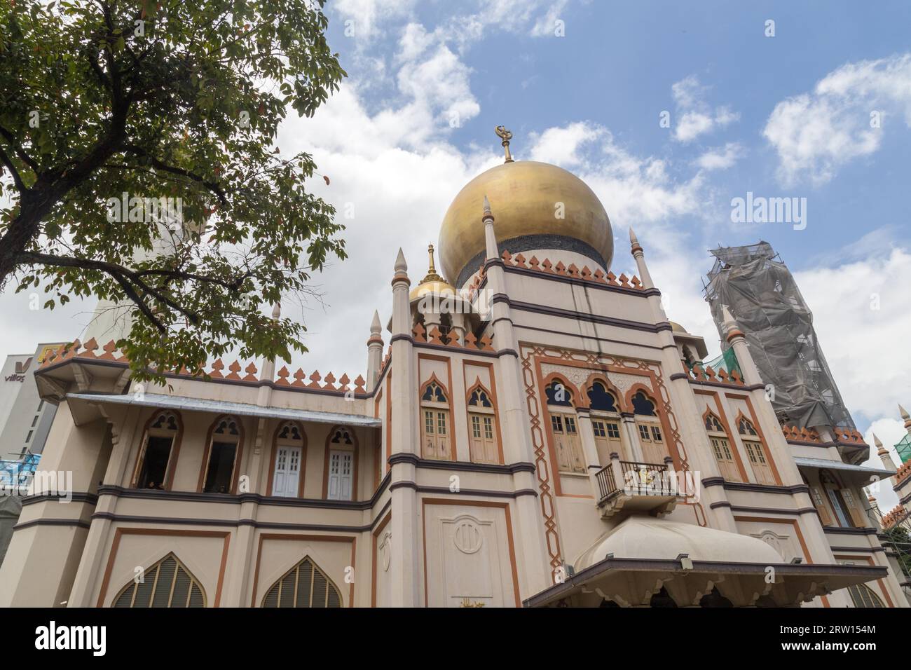 Singapour, Singapour, 31 janvier 2015 : Mosquée Sultan dans le quartier Arab Street Banque D'Images
