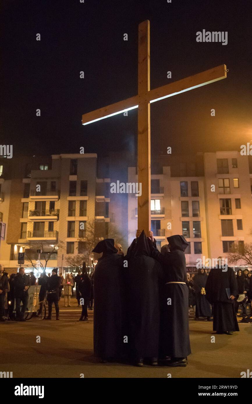 Passion jouer au Vendredi Saint à Gdansk, Pologne © Wojciech Strozyk / Alamy stock photo Banque D'Images