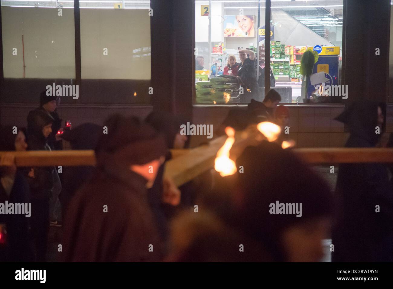 Passion jouer au Vendredi Saint à Gdansk, Pologne © Wojciech Strozyk / Alamy stock photo Banque D'Images