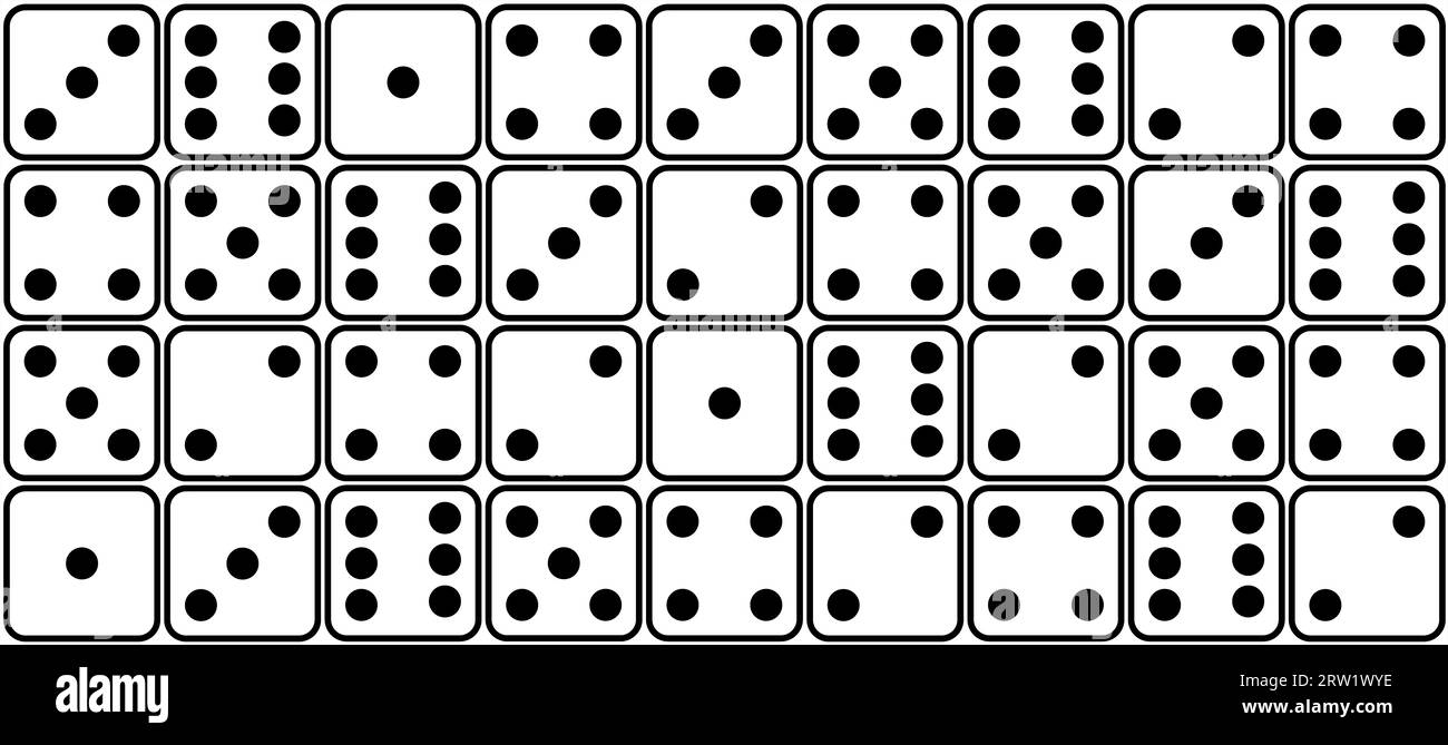 Dés de dessin animé et yeux. Jeu de dés avec six faces pour jouer. Cube ou cubes jeux. PIECES de jeu de plateau. Casino dés, en ligne pour la chance. Jeux de pari. Rollin Banque D'Images