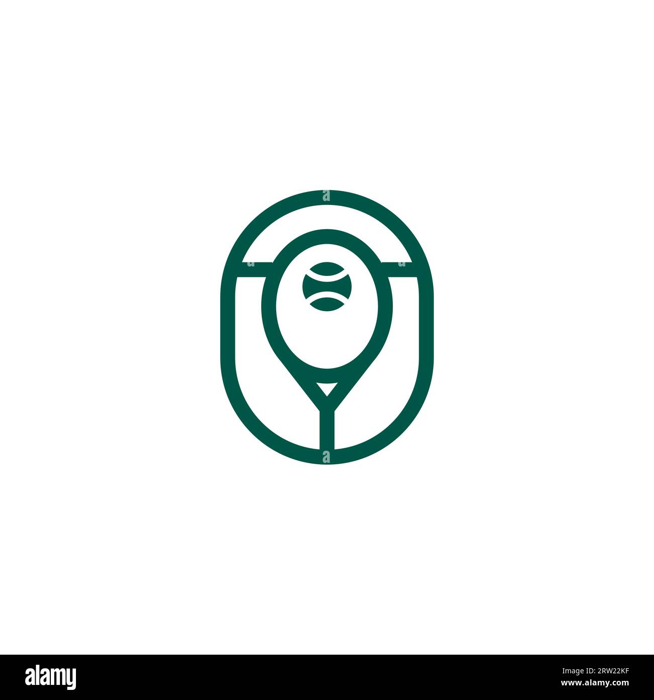 Logo Padle tennis, logo de club de padle, raquette de padle et vecteur d'icône de logo de balle. club de tennis Illustration de Vecteur