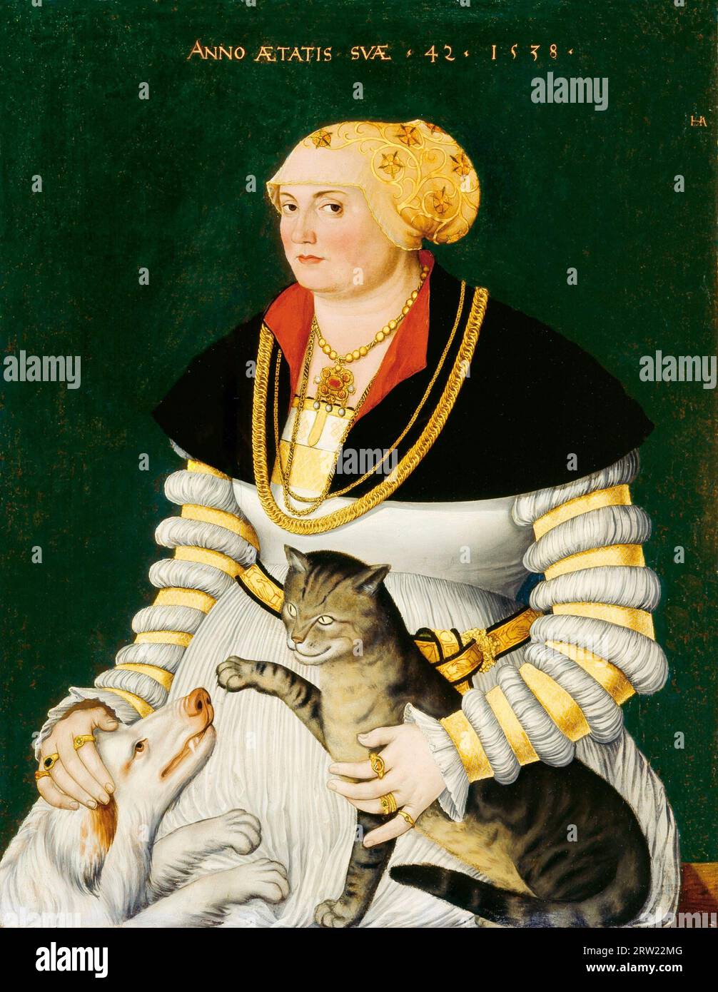 Hans Asper - Portrait de Cleophea Krieg von Bellikon - 1538 Banque D'Images