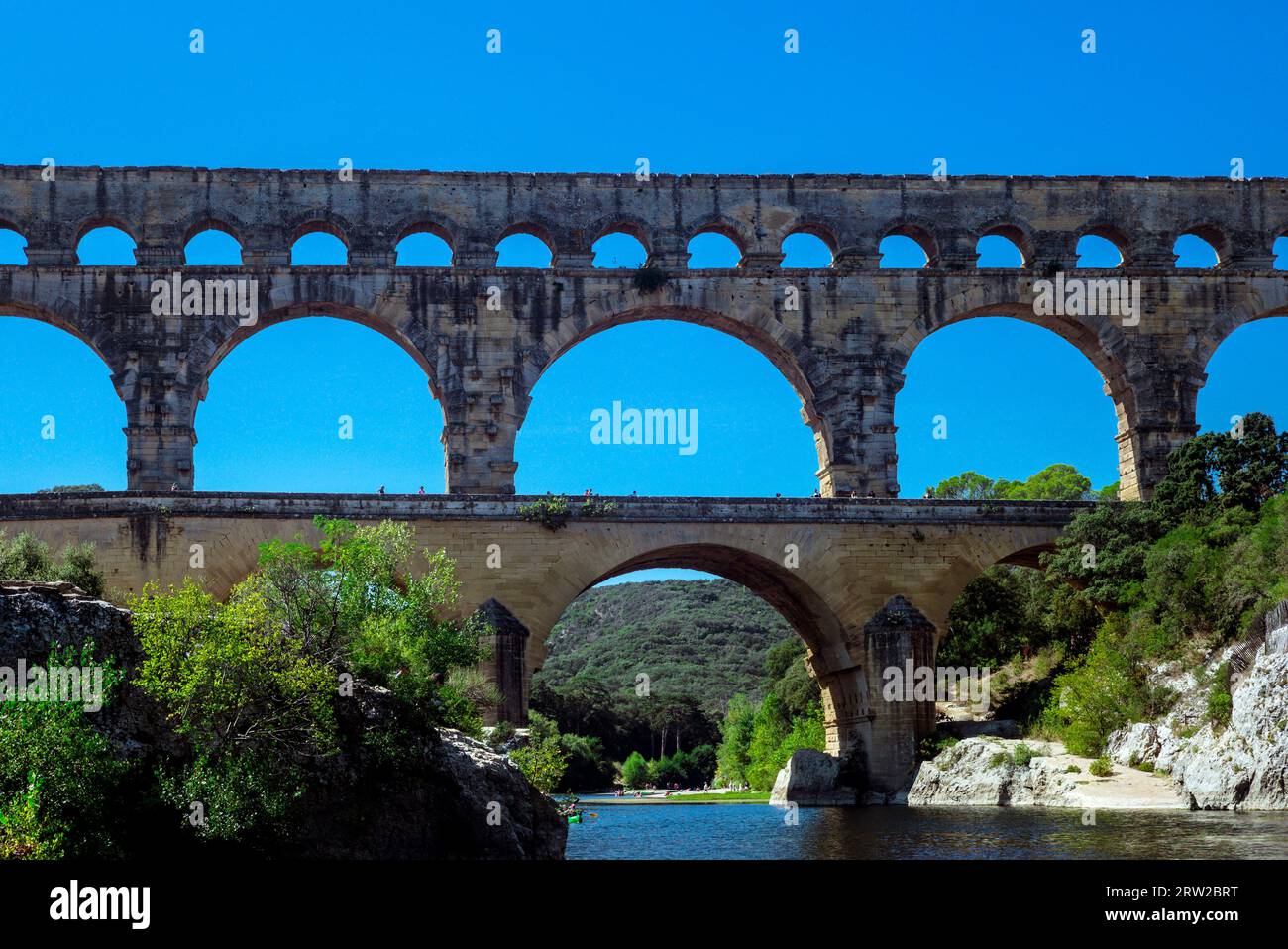 Pont du Gard dans le sud de la France Banque D'Images