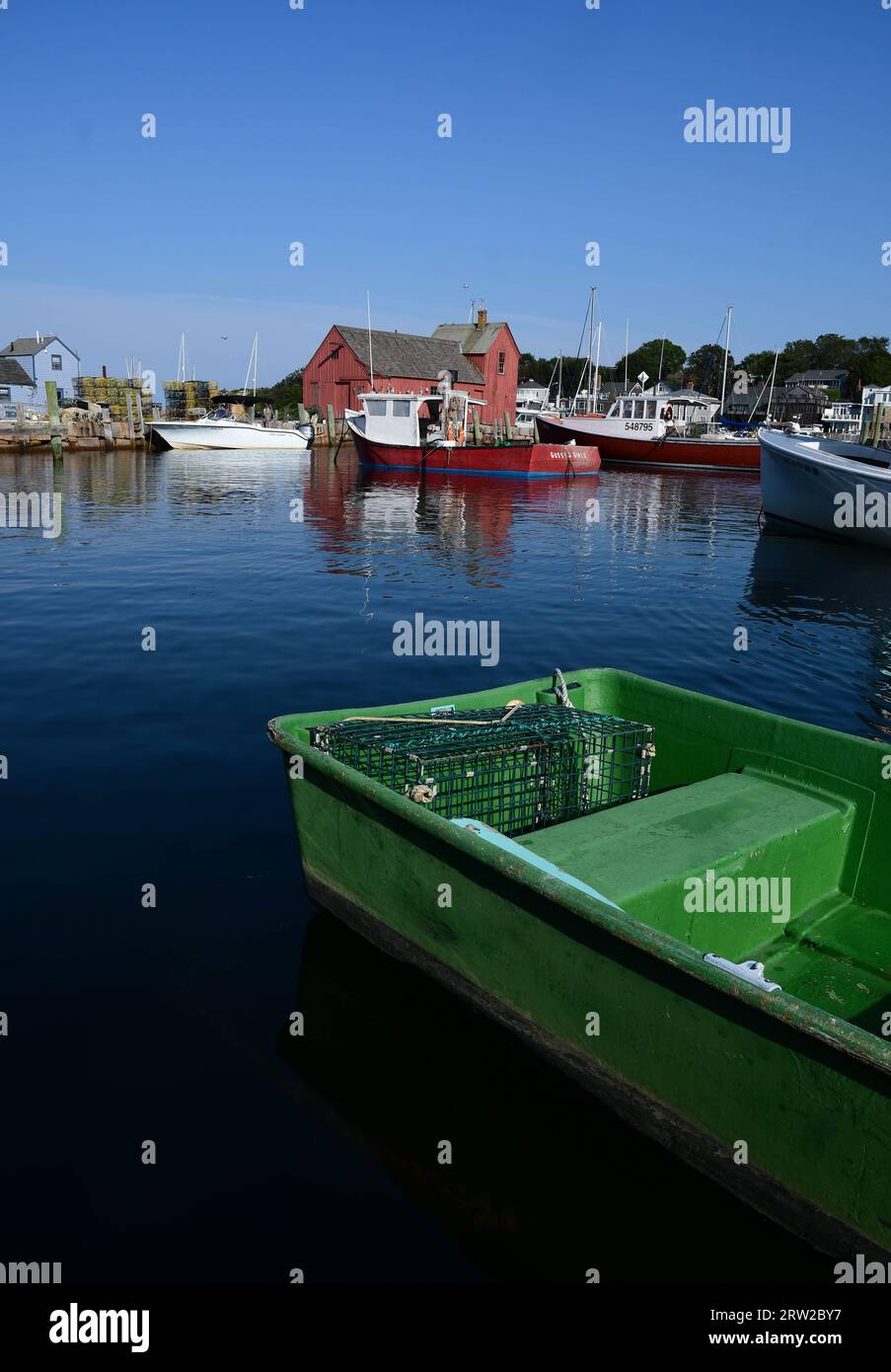 Le port de Rockport, Massachusetts, États-Unis, avec des bateaux Banque D'Images