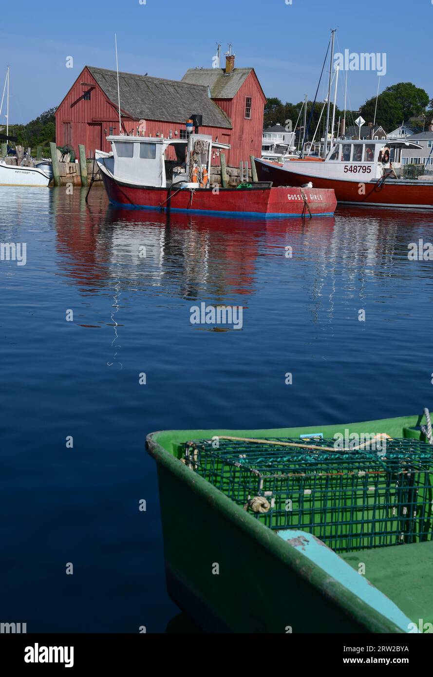 Le port de Rockport, Massachusetts, États-Unis, avec des bateaux Banque D'Images