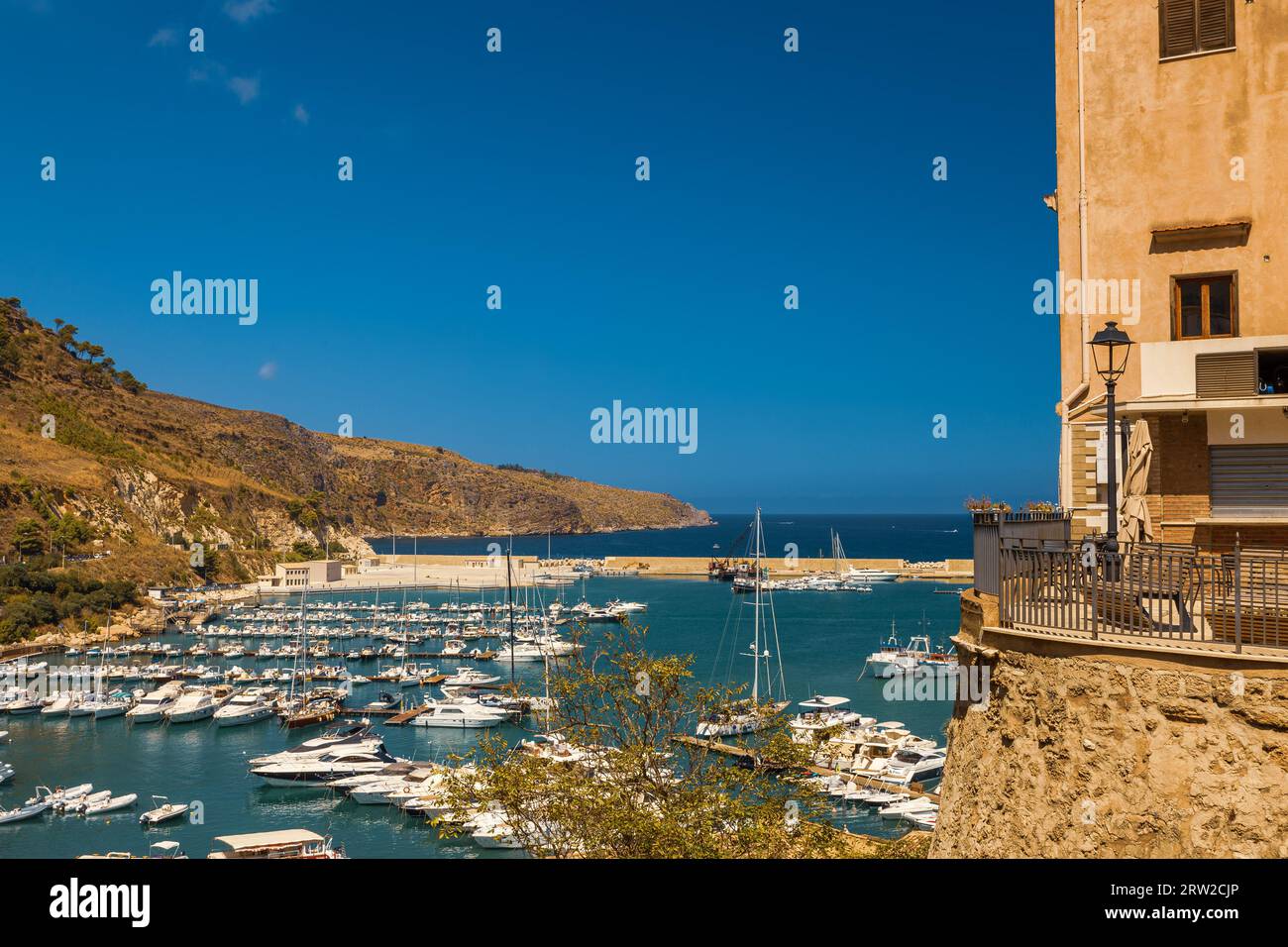 Photo panoramique de la splendide côte sicilienne Banque D'Images