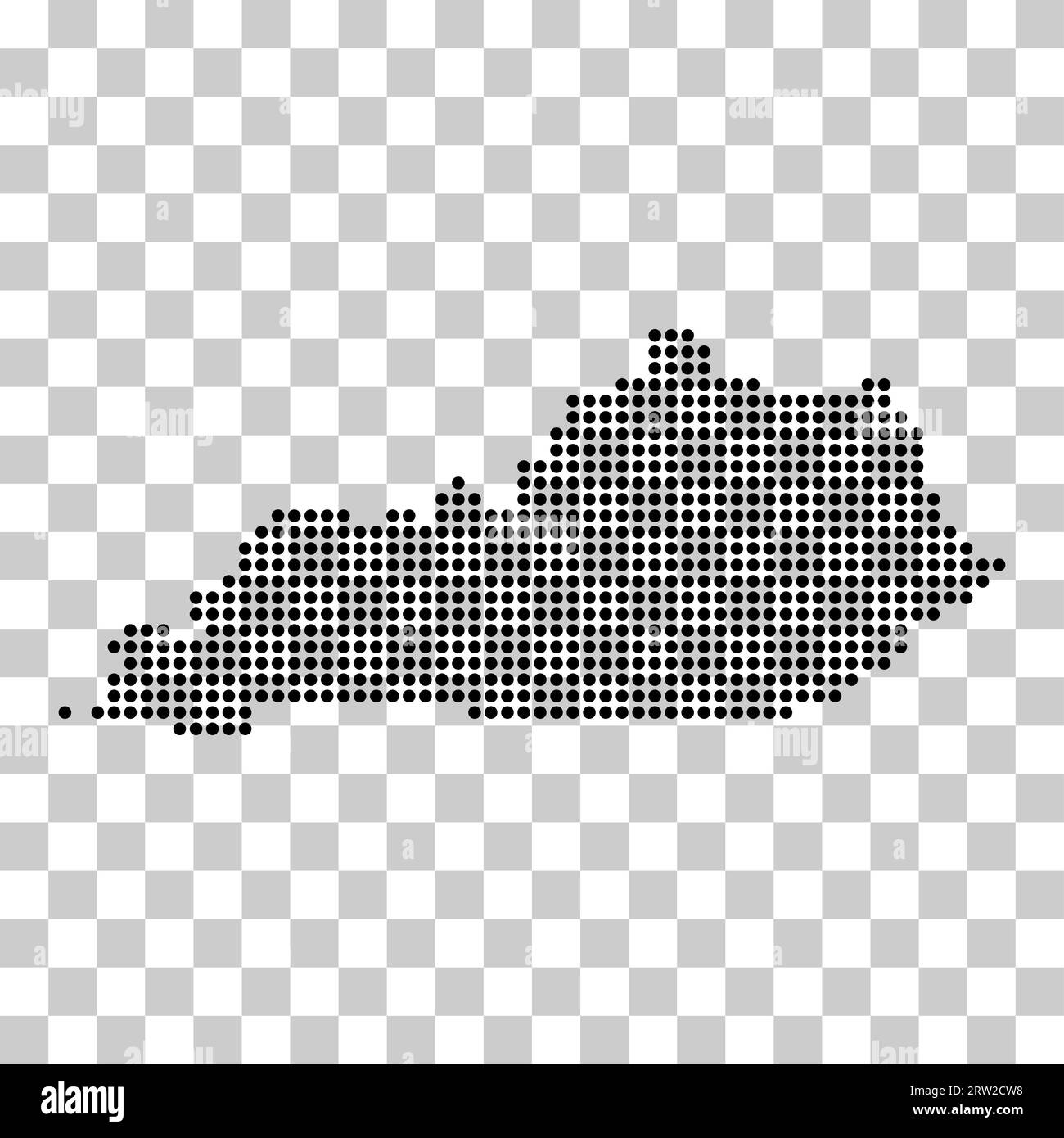 Kentucky MAP SHAPE, états-unis d'amérique. Illustration vectorielle de symbole d'icône de concept plat . Illustration de Vecteur