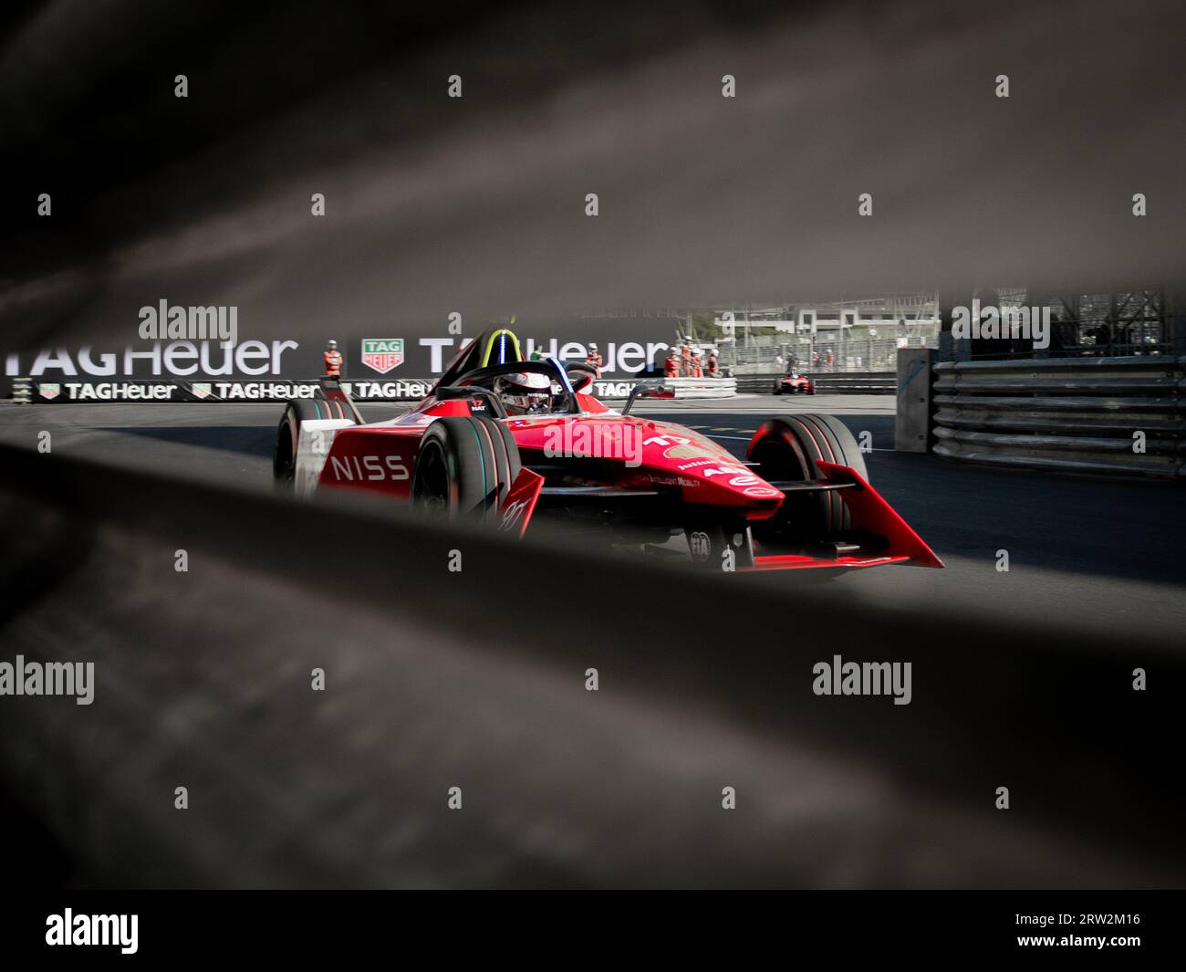 Norman Nato de Nissan Racing quitte la célèbre piscine chicane de Monaco lors de l'E-Prix de Monaco 2023. Banque D'Images