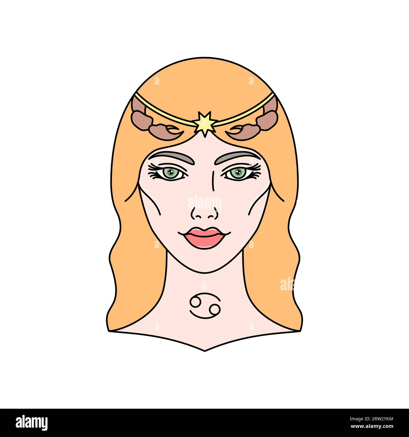 Signe astrologique Cancer Illustration de Vecteur