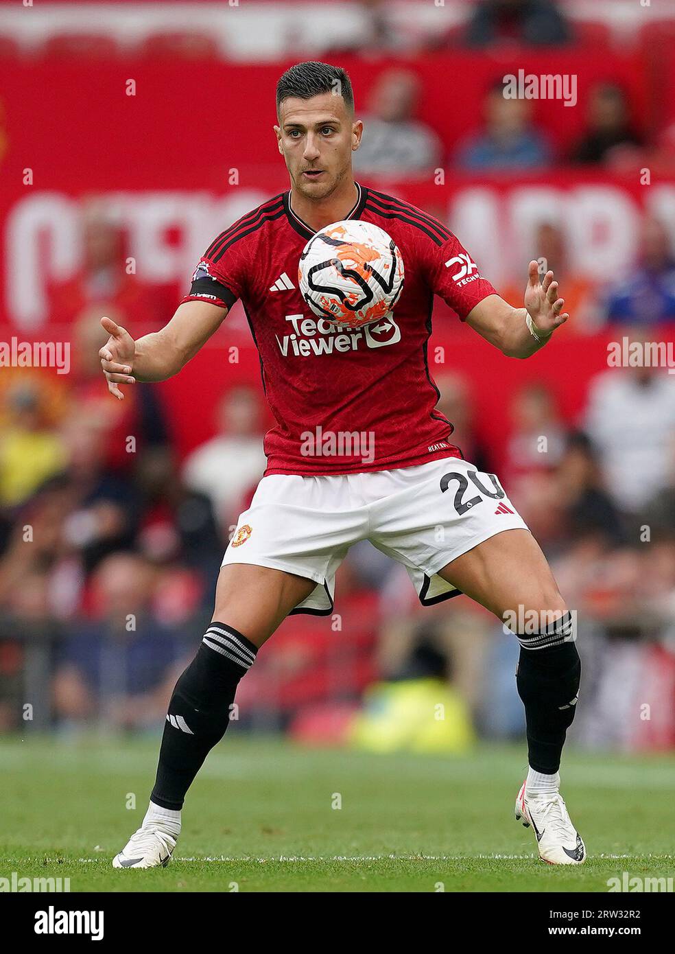 Diogo Dalot de Manchester United lors du match de Premier League à Old Trafford, Manchester. Date de la photo : Samedi 16 septembre 2023. Banque D'Images