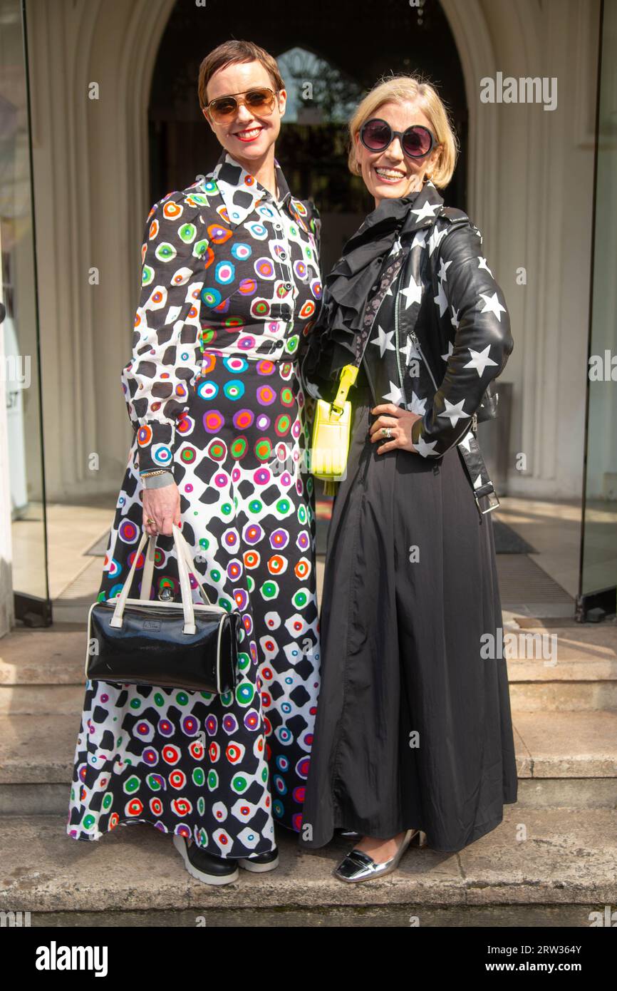 Londres, Royaume-Uni. 16 septembre 2023. Fashionistas et célébrités Flock to Fashions Finest pendant LFW. Angel Sinclair, Annaliese Dayes, Nicky Hambleton Jones, Tabitha Barnett, Jamal Rak su, Jowita Pryztal de Strictly Come Dancing Fame, Dan Crossley, Amber Wise, Tabitha Barnett, la diva de l'opéra scintillante Faith Tucker, Vanessa Bauer de Dancing on Ice et des fashionistas dédiées. Crédit : Peter Hogan/Alamy Live News Banque D'Images