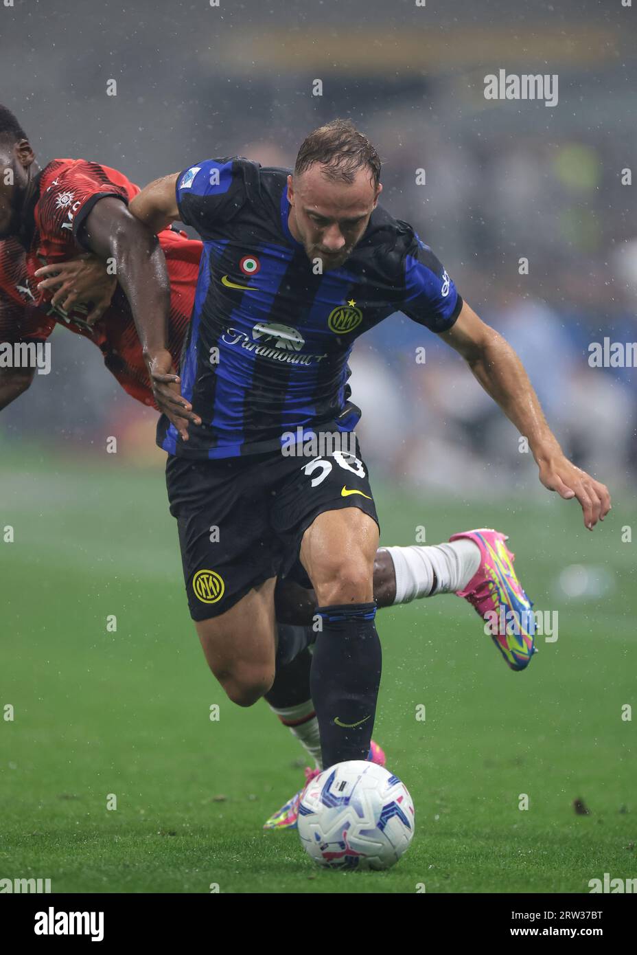 Milan, Italie. 16 septembre 2023. Carlos Augusto du FC Internazionale lors du match de Serie A à Giuseppe Meazza, Milan. Le crédit photo devrait se lire : Jonathan Moscrop/Sportimage crédit : Sportimage Ltd/Alamy Live News Banque D'Images