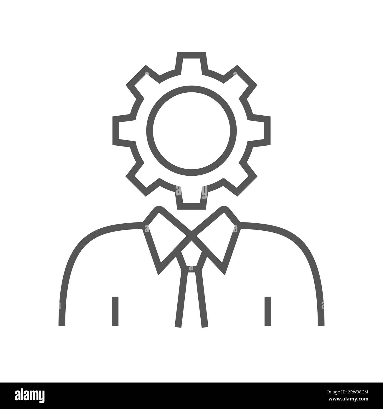 Icône spécialiste SEO avec style de contour isolé sur fond blanc. Concept pour web design, ui, ux, site web, logo, en ligne, technologie et applications. Edita Illustration de Vecteur