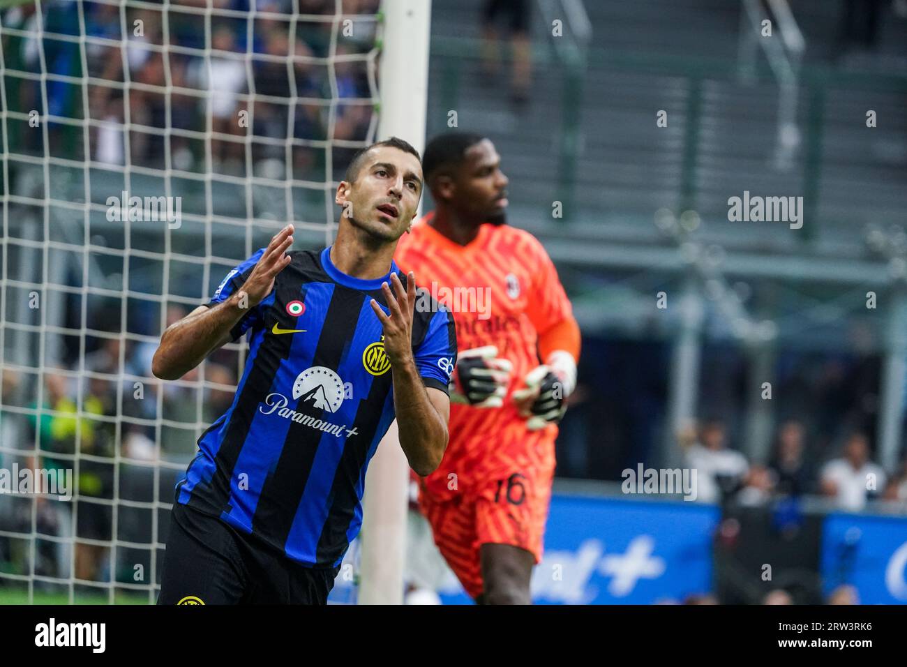 Milan, Italie. 16 septembre 2023. Henrikh Mkhitaryan (#22 FC Inter) pendant FC Internazionale vs AC Milan - Serie A. Credit : /Alessio Morgese / Emage Credit : Alessio Morgese/E-Mage/Alamy Live News Banque D'Images
