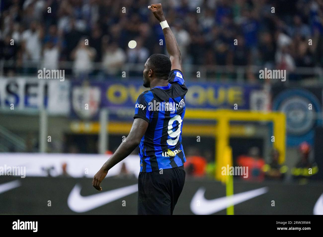 Milan, Italie. 16 septembre 2023. Marcus Thuram (#9 FC Inter) fête de but pendant, FC Internazionale vs AC Milan - Serie A. Credit : /Alessio Morgese / Emage Credit : Alessio Morgese/E-Mage/Alamy Live News Banque D'Images