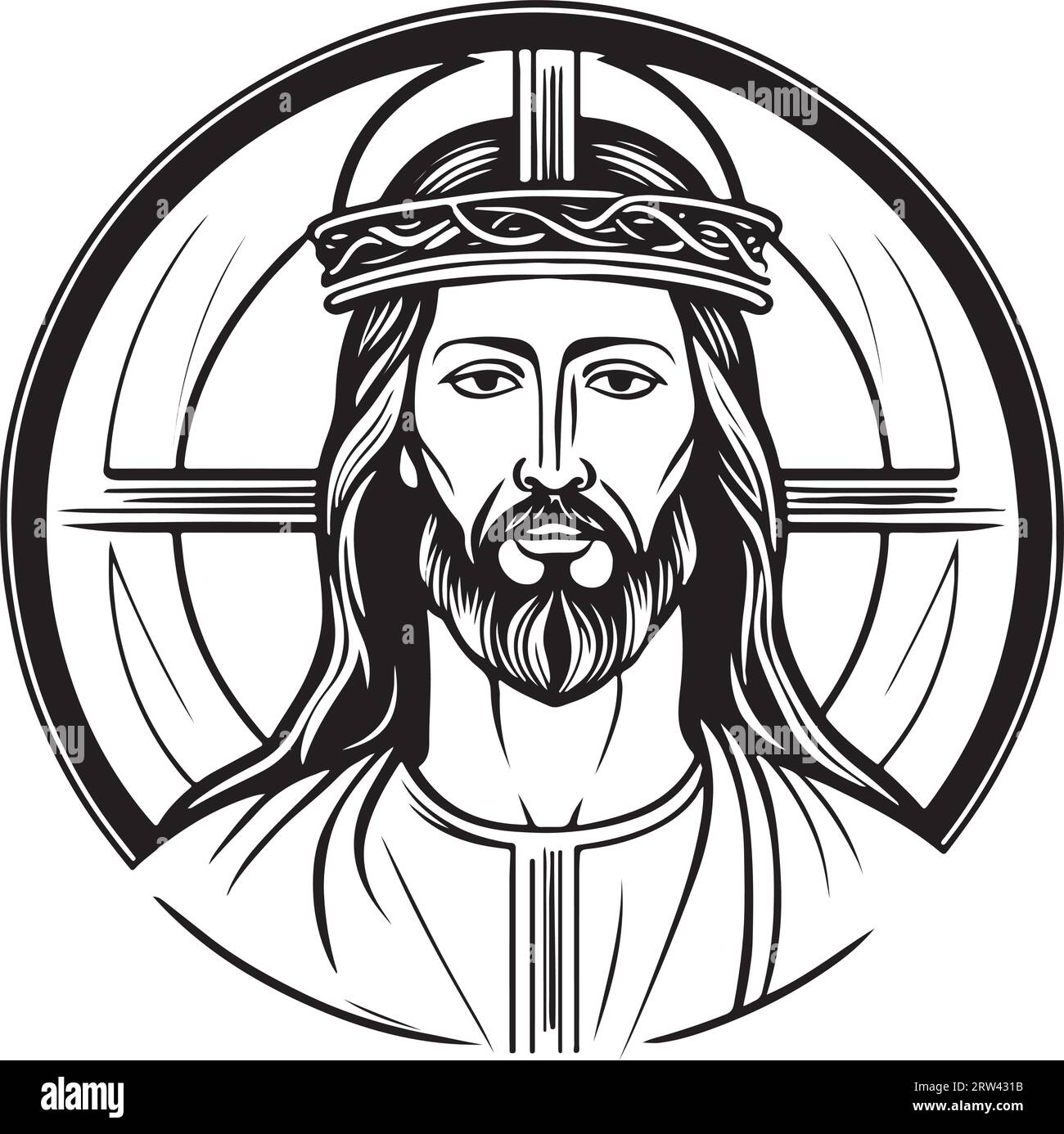 Incroyable et charmant art vectoriel Jésus-Christ Illustration de Vecteur