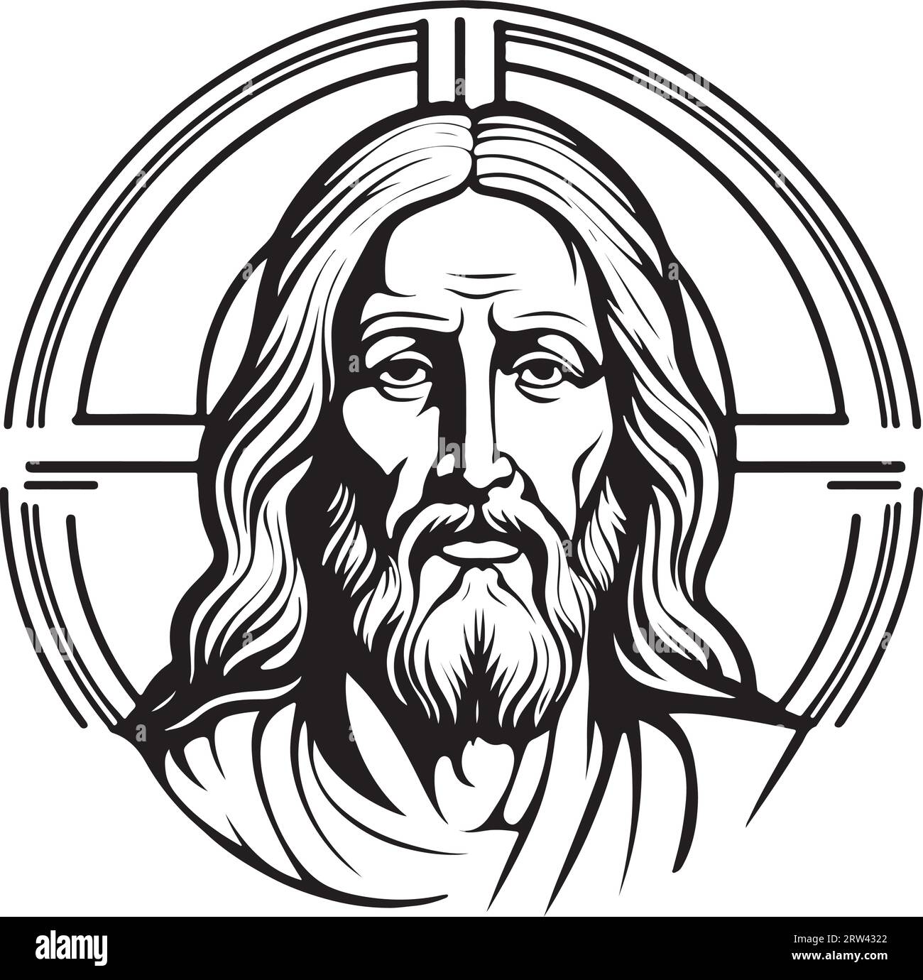 Incroyable et charmant art vectoriel Jésus-Christ Illustration de Vecteur