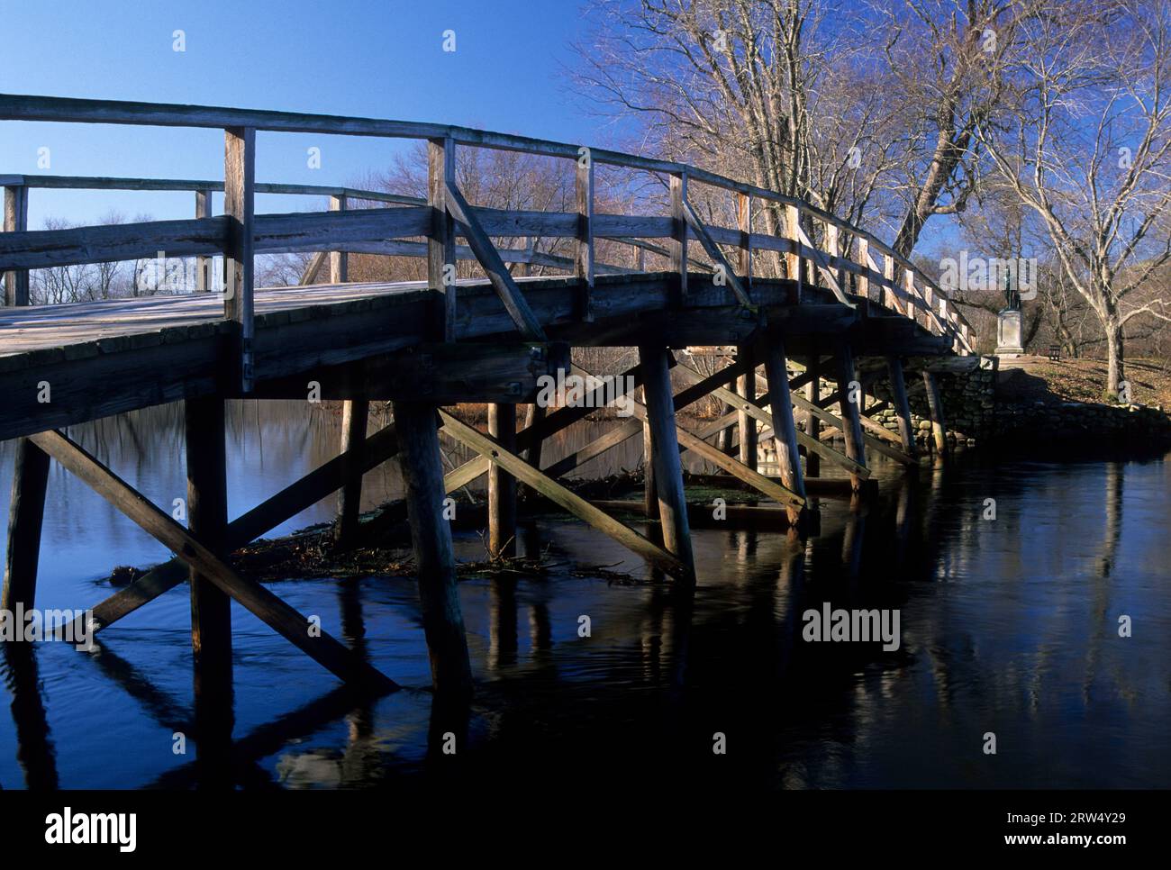 North Bridge, parc historique national minute Man, Massachusetts Banque D'Images