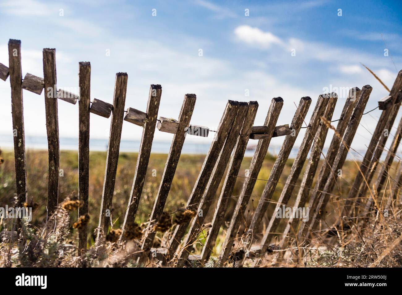 Alter Zaun am Meer, alter Zaun am Meer Banque D'Images