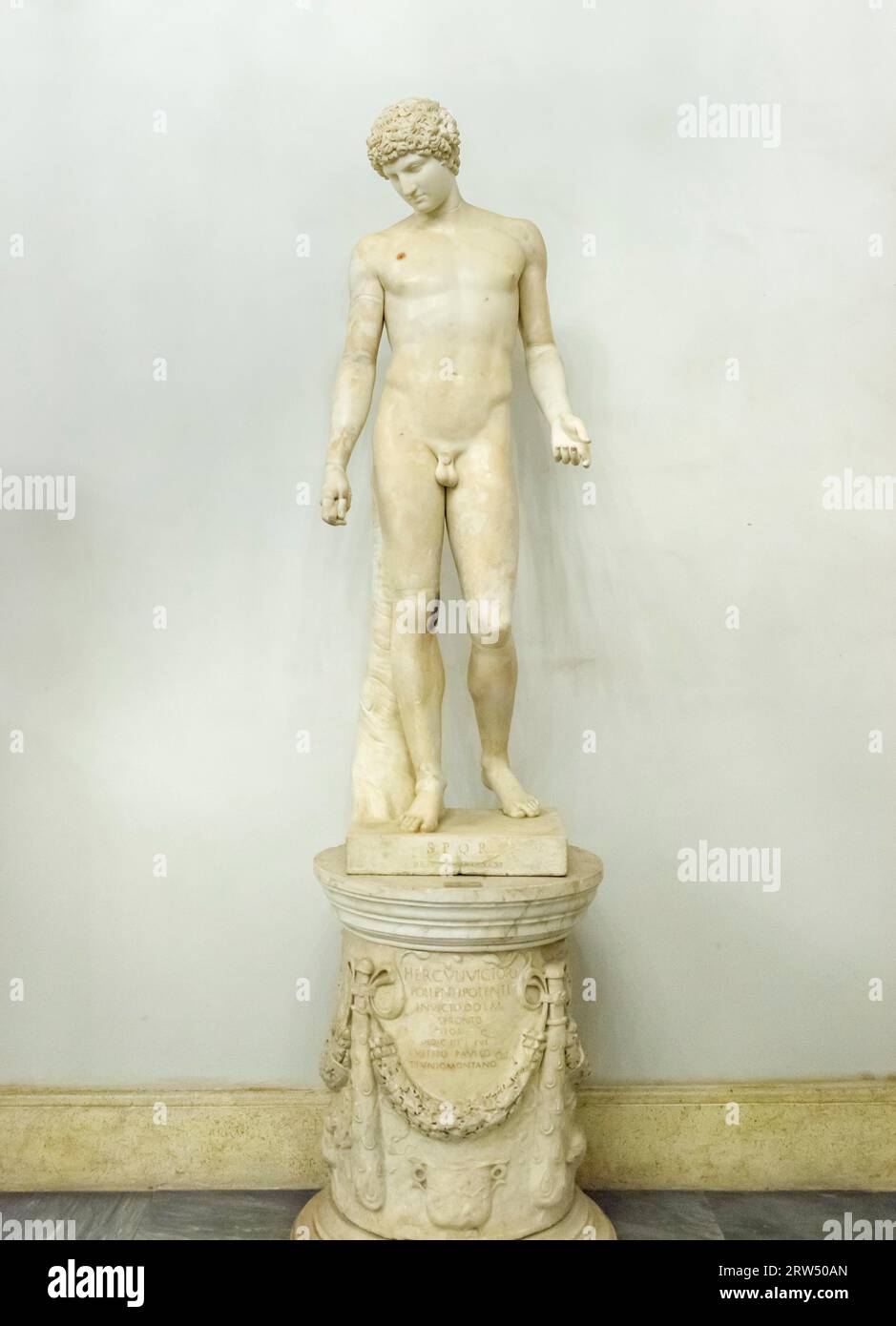Statue dell'Antinoo Capitolino, 1e - 2e s., Palazzo Nuovo, Capitole Musées, Musei Capitolini, Capitole, Rome, Roma, Latium, Latium, Italie Banque D'Images