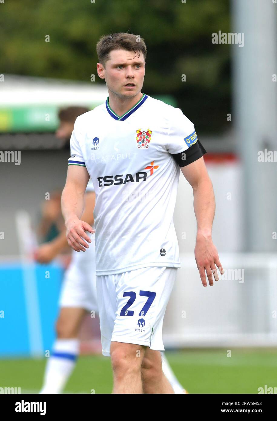 Connor Wood de Tranmere lors du match Sky Bet EFL League Two entre Crawley Town et Tranmere Rovers au Broadfield Stadium , Crawley , Royaume-Uni - 16 septembre 2023 photo Simon Dack / Téléphoto Images à usage éditorial seulement. Pas de merchandising. Pour les images de football des restrictions FA et Premier League s'appliquent inc. Aucune utilisation Internet/mobile sans licence FAPL - pour plus de détails contacter football Dataco Banque D'Images