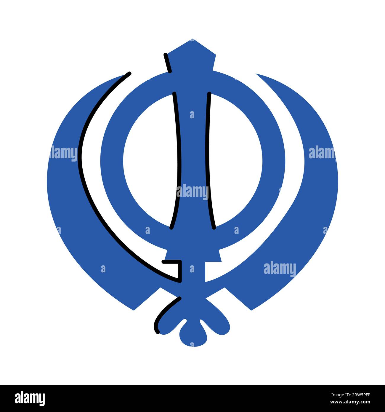 Concept de couleur sikhisme. Elément isolé de religion. Illustration de Vecteur