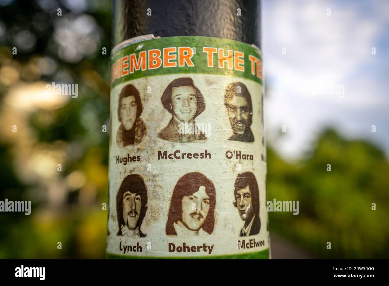 Éirígí affiche commémorant la grève de la faim de 1981, Galway, Irlande, Royaume-Uni Banque D'Images