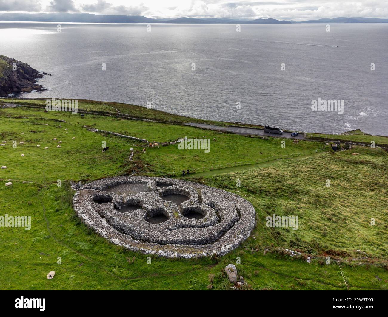Cashel Murphy, ancienne colonie celtique, ère chrétienne primitive (5e-8e siècles après JC), péninsule de Dingle, comté de Kerry, Irlande, Royaume-Uni Banque D'Images